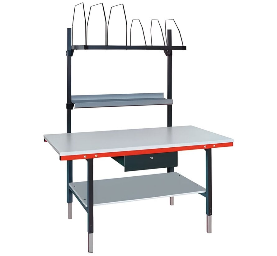 Rocholz inpaktafel met bodemplank - 160x80 cm - Hoogte 69-96 cm