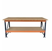 Inpaktafel magazijn - Werkbank met extra niveau - 2700 x 950 x 1000 mm