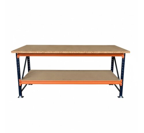 Inpaktafel magazijn - Werkbank met extra niveau - 2700 x 950 x 1000 mm