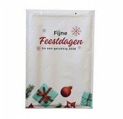 Bubbelenvelop Kerst - Fijne feestdagen - Verkrijgbaar in Wit/Bruin en C13/F16 - Doos 50 enveloppen