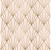 Specipack Cadeaupapier - 50cmx200m - Leafs - roze/goud