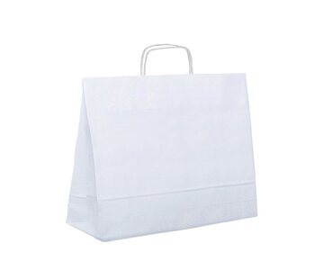 Specipack Papieren tasjes - 54 x 14 x 44 cm - Gedraaid Koord of Platte Handgreep -200 stuks