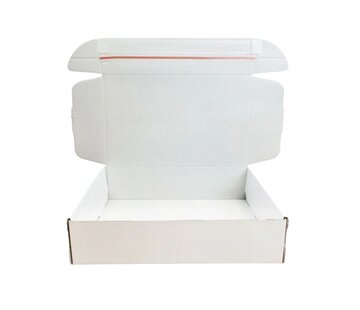 Postdoos wit met plakstrip 370x290x70 mm - Bundel 50 stuks