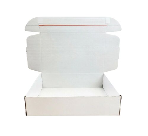 Postdoos wit met plakstrip 370x290x70 mm - Bundel 50 stuks