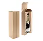 Honingraat verzenddoos voor 1 fles - 126x126x416mm - Bundel van 20 dozen