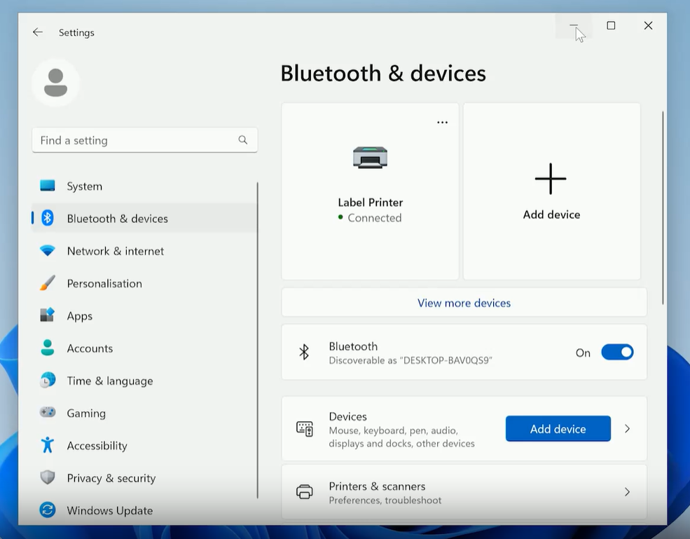 Lijst met printers in Windows