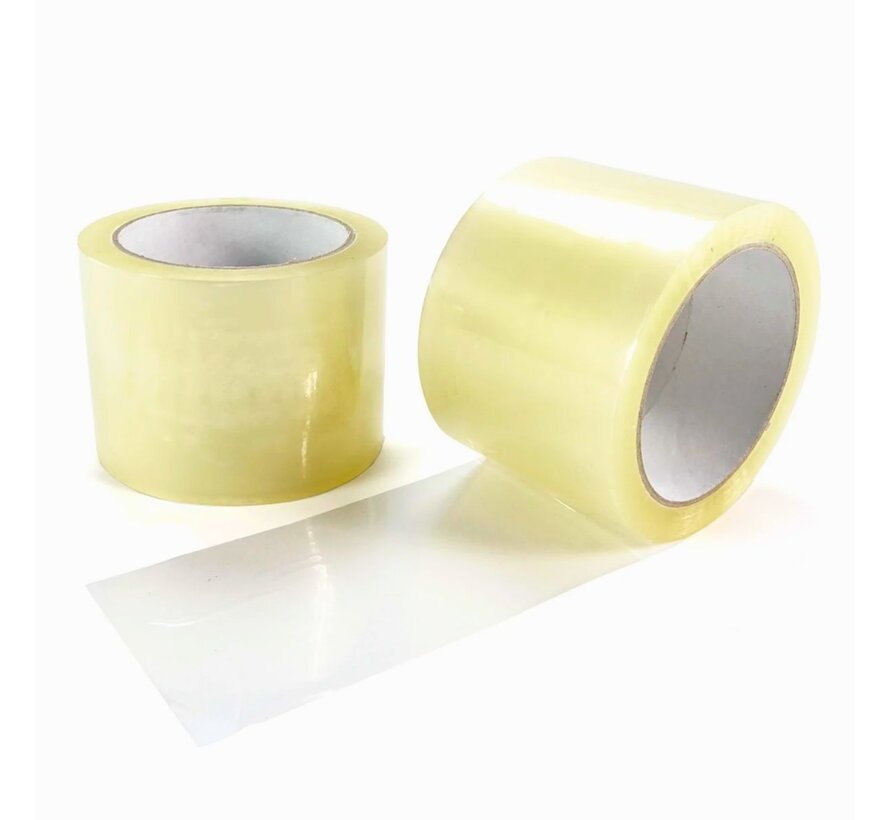 PP tape transparant low noise - 75 mm x 66 m - 35 my - Doos 24 rollen