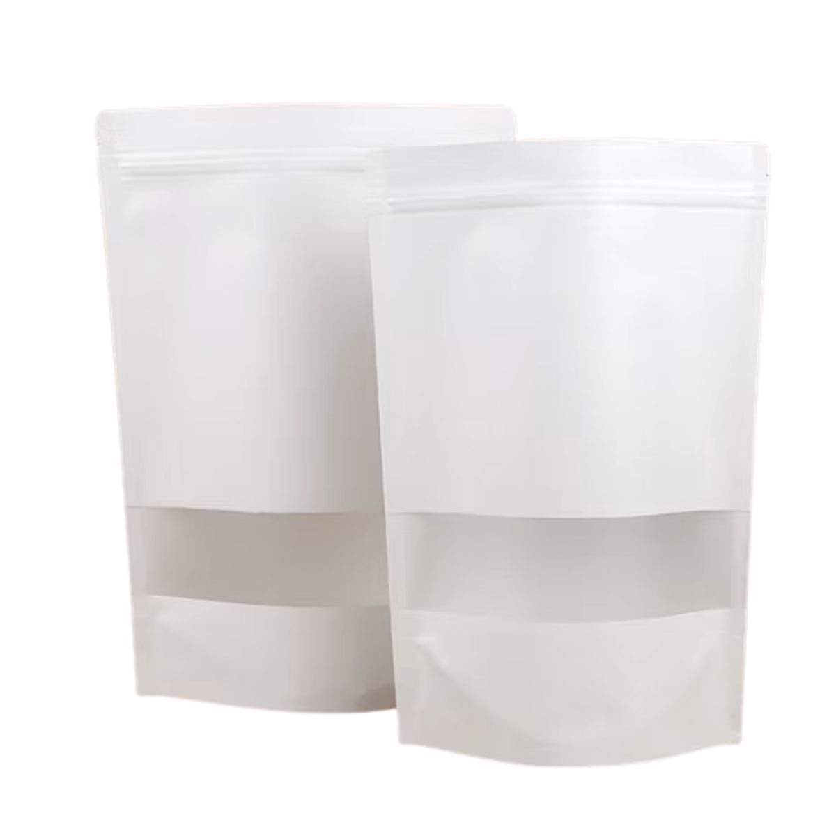 Witte stazakken met venster