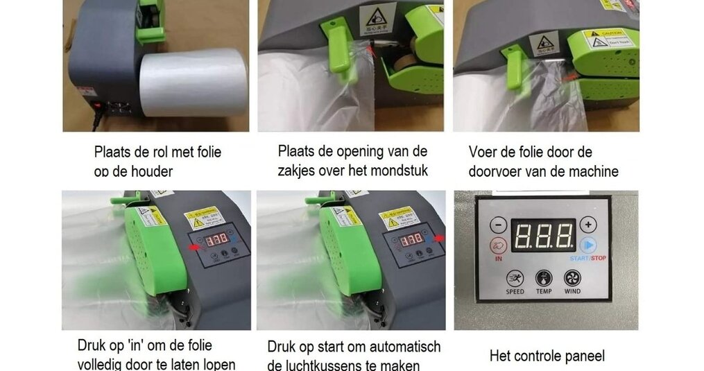 Instellingen Specipack Pack-1 Luchtkussenmachine