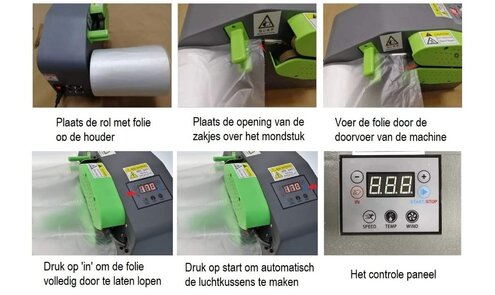 Instellingen Specipack Pack-1 Luchtkussenmachine