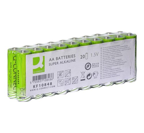 Q-CONNECT AA Batterijen Alkaline - Voordeelpak 20 Stuks