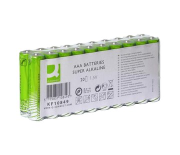 Q-CONNECT Alkaline Batterijen AAA - Pak van 20 Stuks