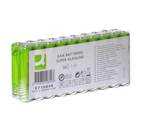 Q-CONNECT Alkaline Batterijen AAA - Pak van 20 Stuks