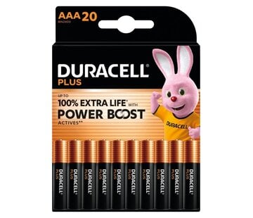 Duracell Duracell Plus AAA Batterijen - 20 Stuks met Powerboost