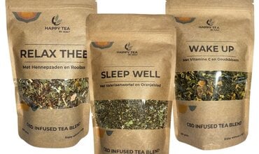 Duurzame uitstraling voor Happy-CBD: Bedrukte kraft stazakken van VerpakkingenXL