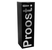 Specipack Luxe Flesdoos - Proost - 9,5 x 9,5 x 30 cm - Zwart / Zilver - Bundel met 10 dozen