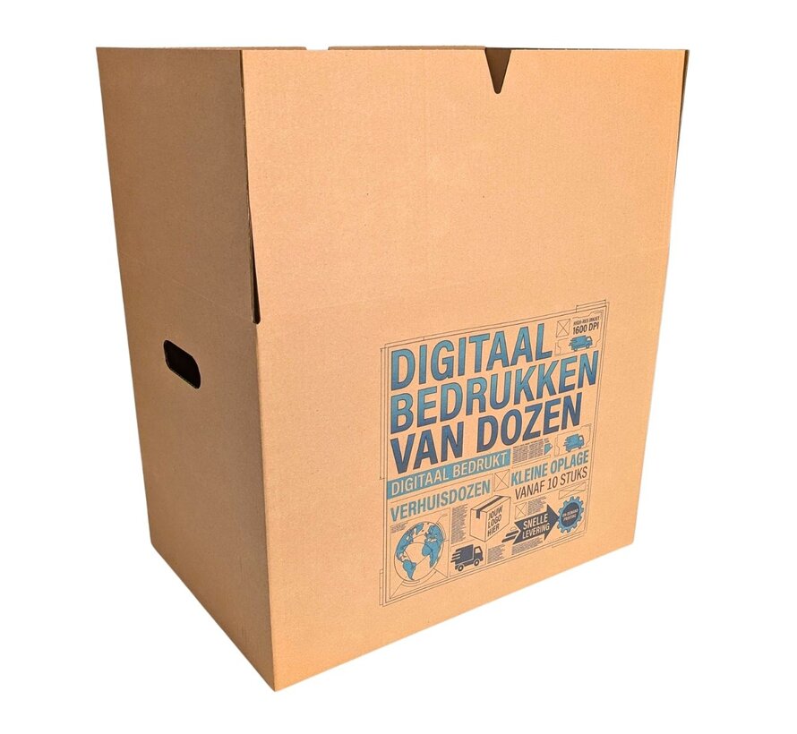 Verhuisdoos bedrukt in kleine oplage - Bundel met 10 dozen gepersonaliseerd met eigen ontwerp