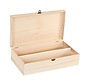 Wijnkist hout voor 2 flessen - met kliksluiting - 36 cm x 20 cm x 10 cm