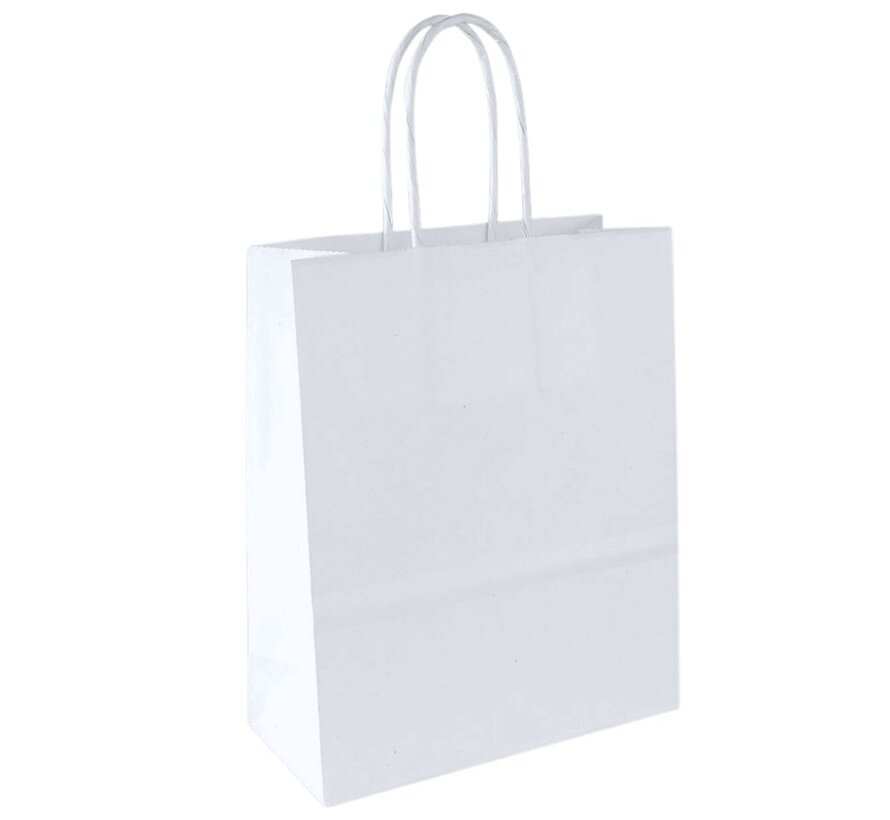 Papieren tasjes - 32 x 12 x 41 cm - Gedraaid koord - 250 stuks