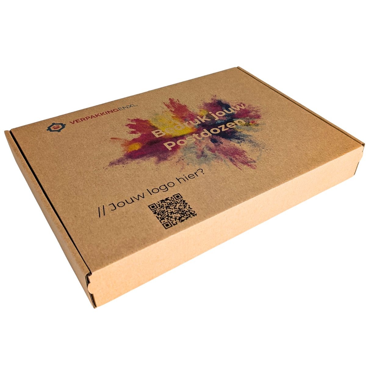 Bedrukte postdozen met plakstrip - 350 x 250 x 50 mm - Per bundel met ...
