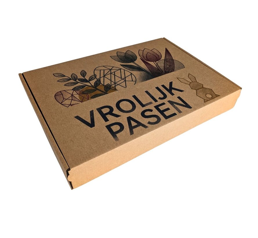 Bedrukte postdozen met plakstrip - 370 x 290 x 70 mm - Per bundel met 50 dozen