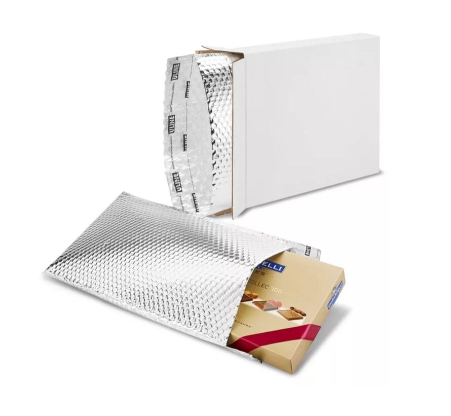 Koelenvelop 25 x 35 cm - Isolerende Bubbelenvelop met Plakstrip - Doos met 100 stuks