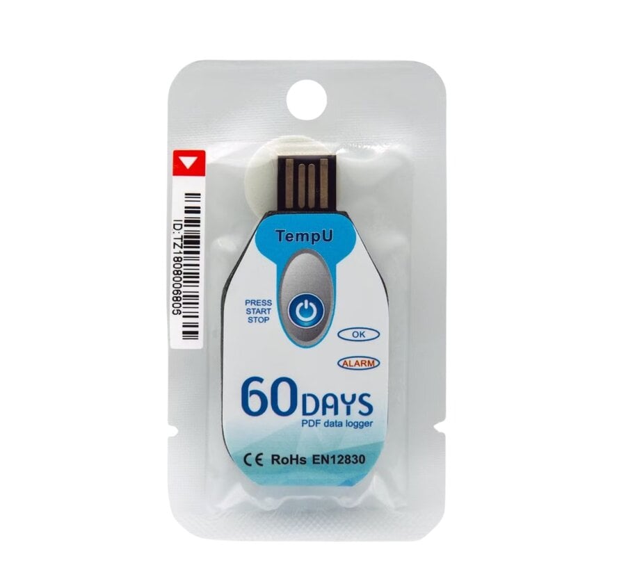 Tzone TempU02 Wegwerp Temperatuur Datalogger - Automatische PDF Functie