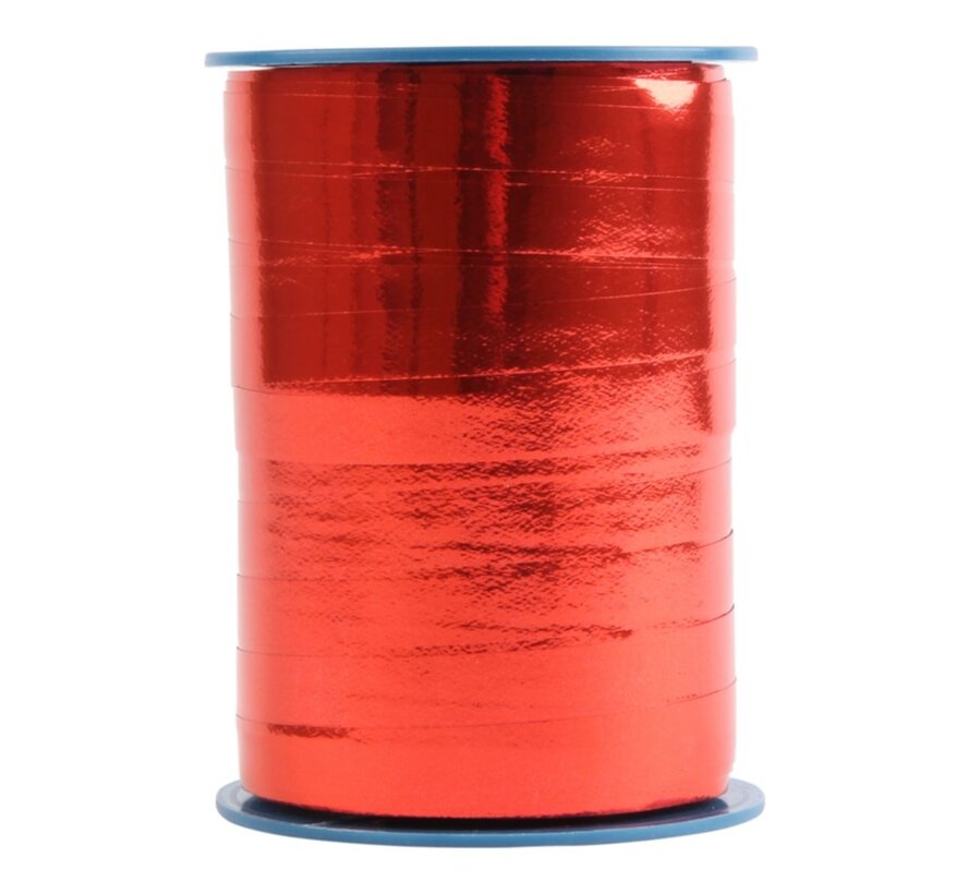 Krullint Metallic 10mm Rood - 250 Meter