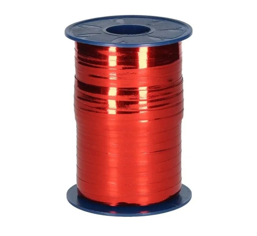 Krullint Metallic 5mm Rood - 500 Meter
