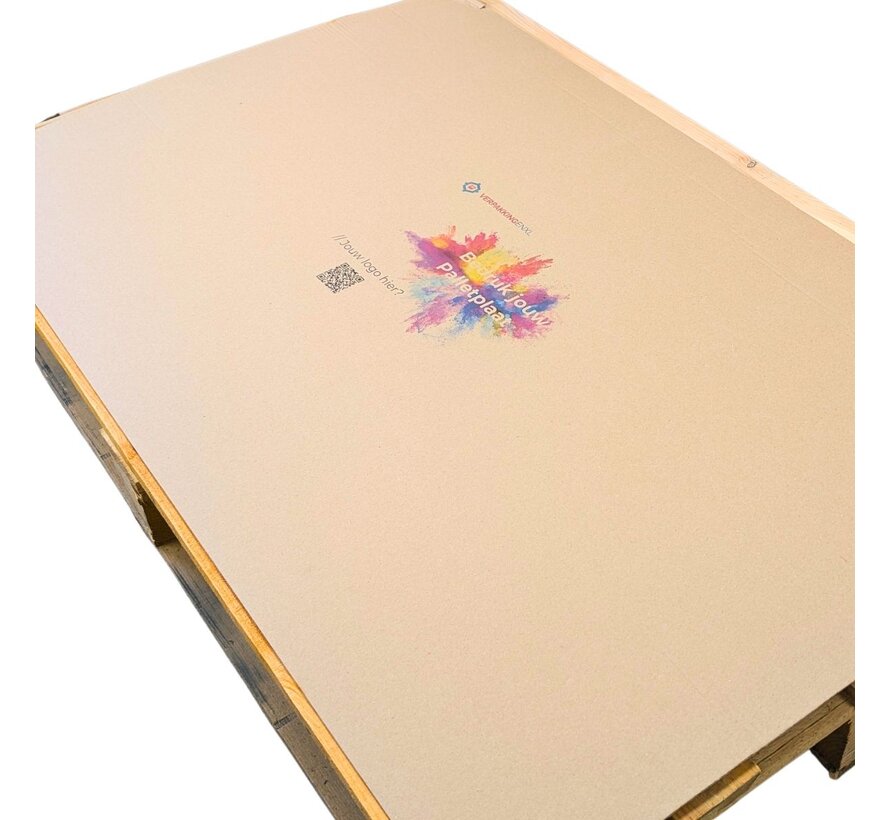 Kartonnen Platen Bedrukt 950 x 1150 mm - Per 100 stuks geschikt voor Blokpallets