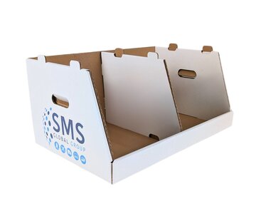 Bedrukte Kartonnen Stapelbakken - Inclusief scheidingswand - 600 x 400 x 280 mm - Per 100 stuks