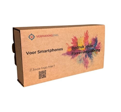 Bedrukte Fixeerverpakking voor Smartphones - 200 x 95 x 35 mm - Per 100 dozen