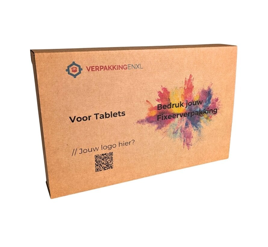 Bedrukte Fixeerverpakking voor Tablets - 310 x 200 x 50 mm - Per 100 dozen