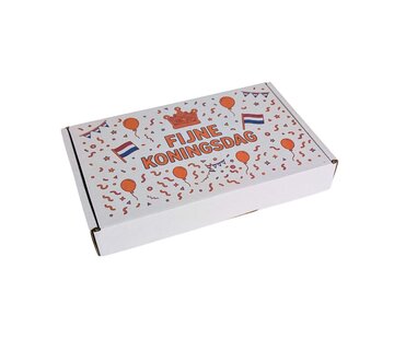 Brievenbusdozen Koningsdag - 180 x 115 x 30 mm A6 Wit - 100 stuks