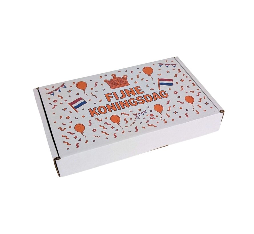 Brievenbusdozen Koningsdag - 180 x 115 x 30 mm A6 Wit - 100 stuks