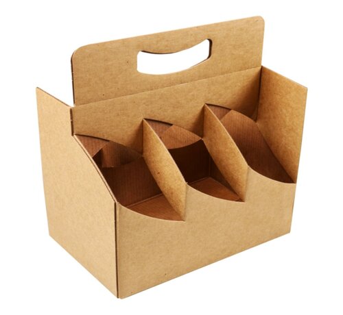Specipack Draagtray karton - Voor 6 bierflessen - 15 stuks in verpakking