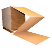 Eindloos karton - Gerild voor dozen van 20 x 20 cm - Pallet met 172 strekkende meter