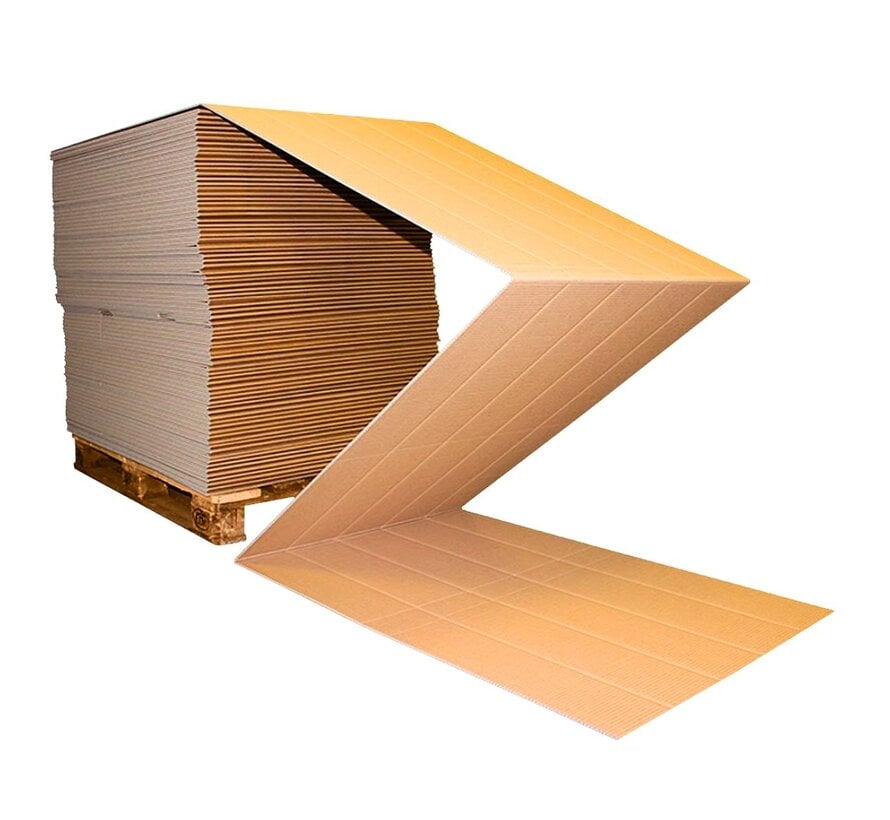 Eindloos karton - Gerild voor dozen van 20 x 20 cm - Pallet met 172 strekkende meter
