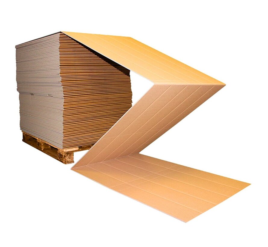 Eindloos karton - Gerild voor dozen van 29 x 29 cm - Pallet met 183 strekkende meter