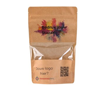 Specipack Bedrukte stazakken kraft - 750ml - 160x230mm - 200 stuks
