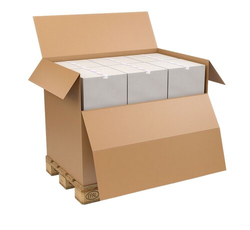 Specipack Palletdozen 1200 x 800 x 800 mm - Voorzien van laadklep - Pallet met 80 stuks