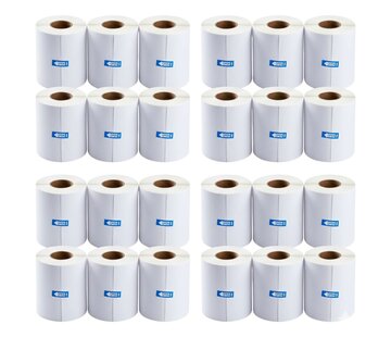 Verzendetiketten 102 x 150 mm - 300 Labels / Rol - Kern 25 mm - Per doos met 48 rollen