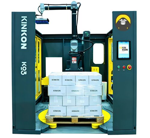 KINKON K03: Compacte All-in-One Palletiseermachine & Wikkelaar