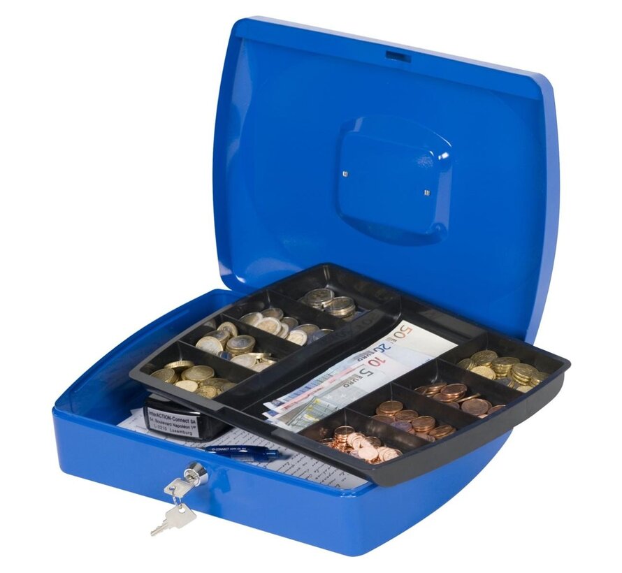 Q-CONNECT Geldkoffer Blauw 325 x 235 x 85 mm