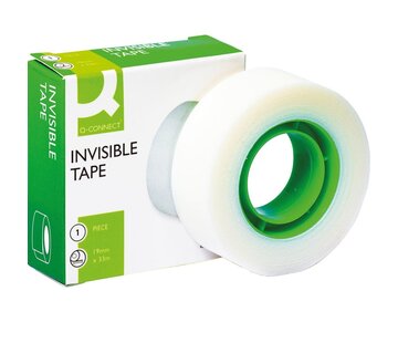 Q-CONNECT invisible plakband 19mm x 33m - mat wit