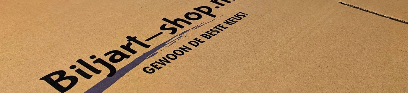 Bedrukte dozen voor Biljart-shop.nl
