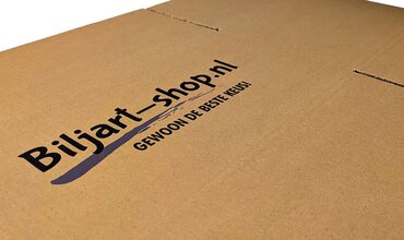 Bedrukte dozen voor Biljart-shop.nl