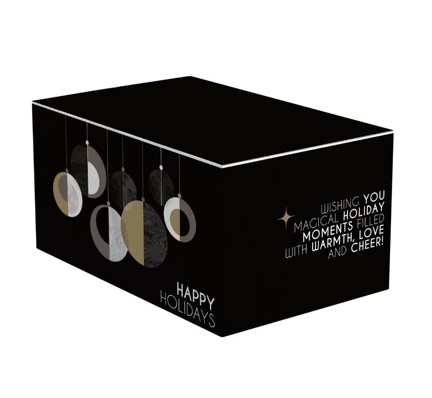 Geschenkdozen Golden Gift - wit, zwart en goud - 390 x 290 x 232 mm - bundel met 15 dozen
