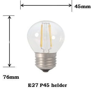 LED Filament 2W P45 E27 2700K