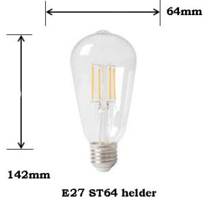 LED Filament 6W ST64 E27 2700K